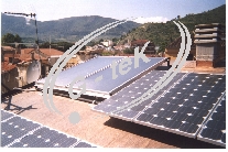 piccolo impianto solare termico su copertura